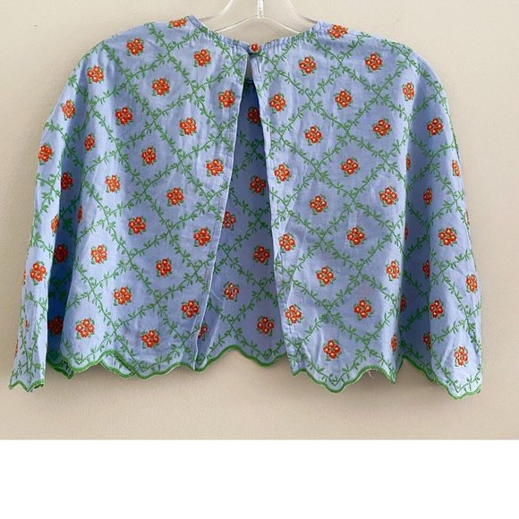Anthropologie Faraway Embroidered floral Cape new with tag - Picture 5 of 9